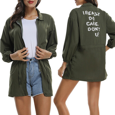 

〖Follure〗Womens Casual Letter Printed Coat Loose Long Sleeve Kimono Jacket Cardigan Tops