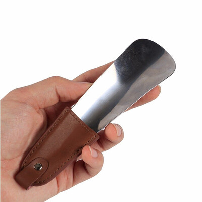 

〖Follure〗Shoe Horn Stainless Steel Shoe Horn with Leather Strap Travel Shoehorn