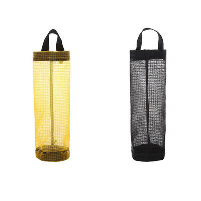 

Grocery Bag Holder Wall Mount Hanging Storage Dispenser Plastic Bag Home Kitchen Mesh Organizer
