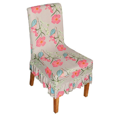 

Chair Covers Print Pattern Long Skirt Dining Chair Slipcovers Stretch Anti Dust
