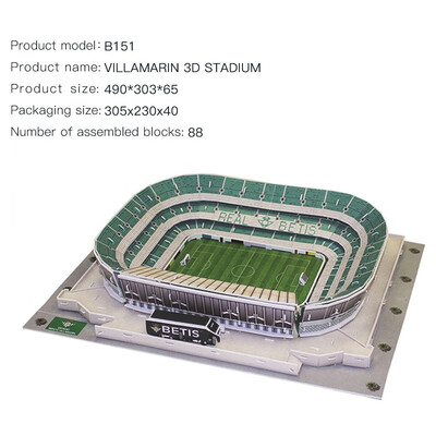 

Handmade DIY paper world soccer stadium