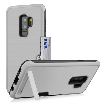 

Bumper Case Samsung Galaxy S9 S9 Plus Card Holder Stand Cover Samsung SM G965FDS G9650DS G965F G965N G965W G965U Armor Case