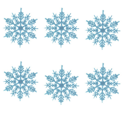 

Toponeto 6PcsSet Glitter Snowflake Christmas Ornaments Xmas Tree Hanging Decoration10cm