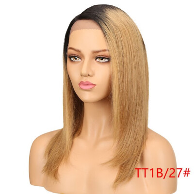 

Noble Straight Lace Front Human Hair Wigs For Women Brazilian Ombre Human Hair Wig Blond Straight Lace Front Wig Free Shipping