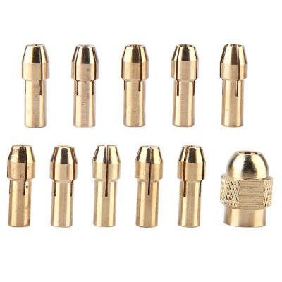 

Greensen 11pcs 4-jaw Copper Drill Chuck Collet Set for Mini Electric Grinder Rotate Tool 05-32mm