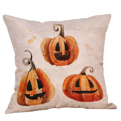 

〖Follure〗Fall Halloween Pumpkin Pillow Case Waist Throw Cushion Cover Sofa Home Decor