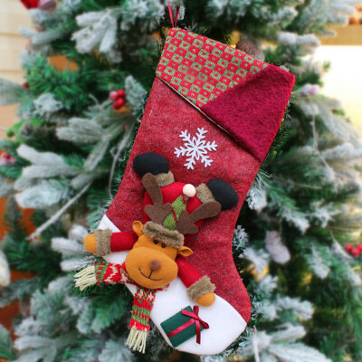 

〖Follure〗Christmas Xmas Tree Hanging Party Tree Decor Elk Candy Stocking Gift Candy Bags