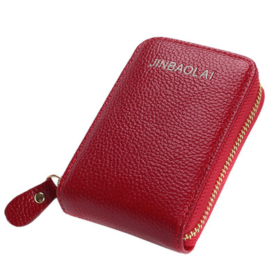 

〖Follure〗Mens Wallet Leather Credit Card Holder RFID Blocking Zipper Thin Pocket