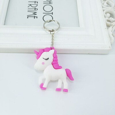 

PVC Cartoon Unicorn Key Ring Pendant Birthday Party Decoration