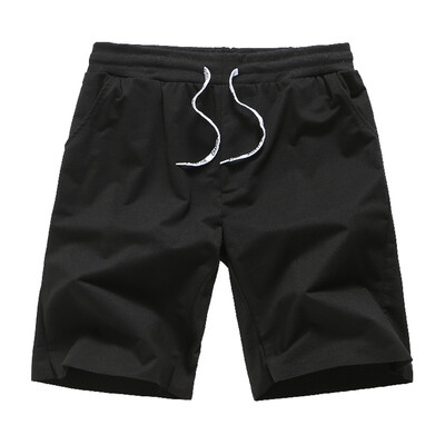 

Gobestart Summer Mens Slim Sports Solid Color Drawstring Open Bag Design Cotton Shorts