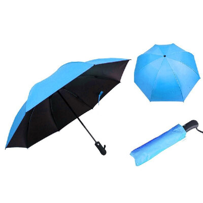 

Black Coating Automatic Fold Umbrella Reverse 3 Folding Umbrellas Sunny&Rain Inverted Umbrella