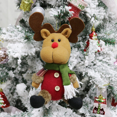 

〖Follure〗Christmas Ornament Santa Snowman Reindeer Toy Doll Hang Party Decoration