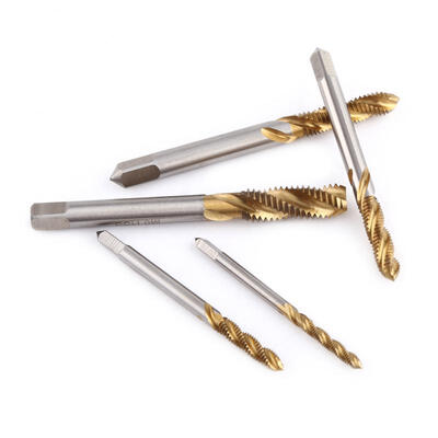 

Greensen 5pclot Titanium Coated HSS Spiral Fluted Screw Taps M3 M4 M5 M6 M8 Thread Tapping Tool