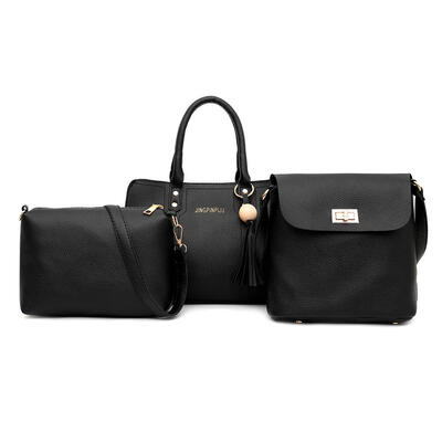 

3pcsset Solid Color Shoulder Handbags PU Leather Totes Women Crossbody Bag