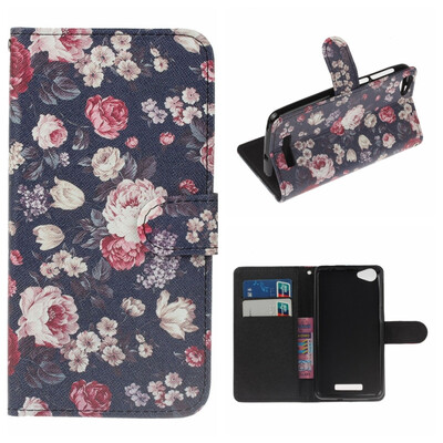 

MOONCASE Wiko Lenny3 Max Painted Pattern Holster - Black Floral