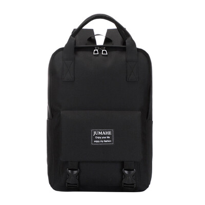 

Tailored Large Capacity Solid Color Waterproof Nylon Casual Backpack School Bag
