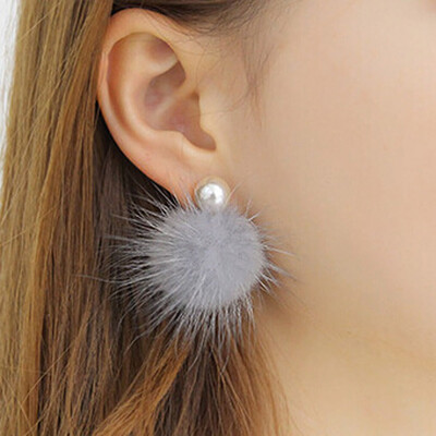 

2020 New Design Fashion South Korean Fashion Fall winter Pearl Ball Temperament Accessories Women Hanging Earring