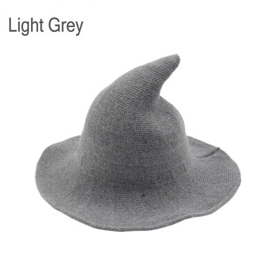 

Witch Hat Diversified Along The Sheep Wool Cap Knitting Fisherman Hat Female Fashion Witch Pointed Basin Bucket for Halloween