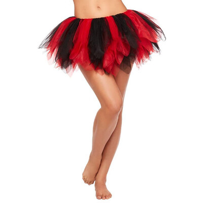 

Ballet mesh skirt contrast color tulle fluffy skirt womens 65141
