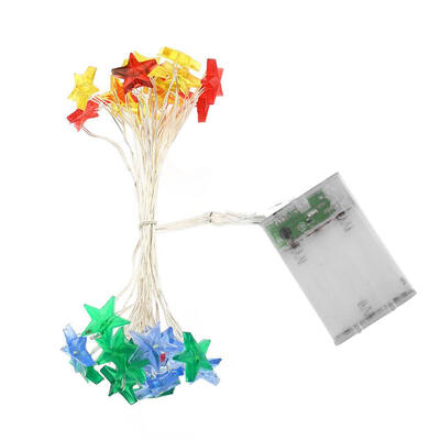 

5M LED Beam Five-Pointed-Star Flexible Silver Wires Light String Party