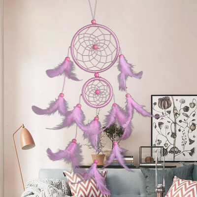 

Gobestart Handmade Dream Catcher Feathers Decoration For Car Wall Hanging Room Home Decor