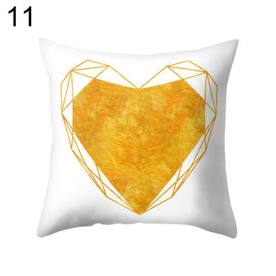 

Heart Triangle Geometric Pattern Pillow Case Cushion Cover Sofa Car Cafe Decor