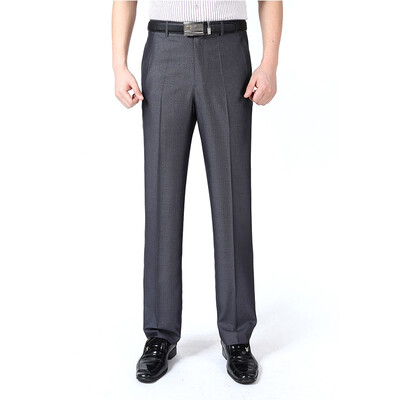 

WENGUANGUO Summer thin section pleated high waist free hot straight loose standard version mens trousers 7934