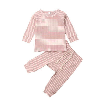 

Newborn Kid Baby Boy Girl Clothes Comfy Jumpsuit Romper Long Pants Outfit Set