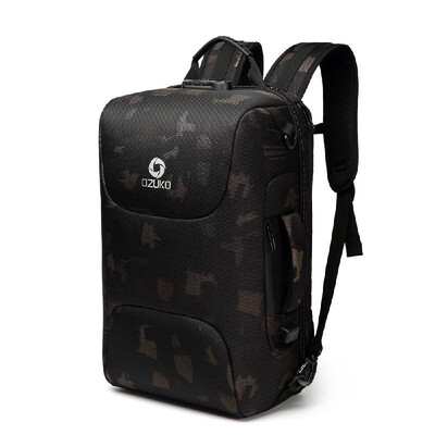 

OZUKO Portable Outdoor Large Capacity Multi-Function Man Backpack USB Business Laptop Waterproof Anti-Theft Travel Backpack