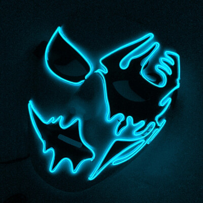 

Halloween Panic Mask Night Atmosphere Decorative Face Masks Men Women Wear Led Light-Emitting Mask