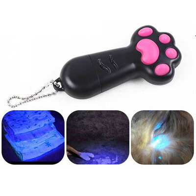 

Cat Paw Shaped Lacer Pen Pet Cat Kitten Playing Toy Interactive USB Rechargeable Light Pointer Key Chain Flashlight for Cat Toy