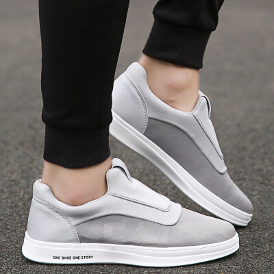 

Summer Korean version of mens shoes casual canvas shoes one foot on lazy autumn fashion shoes