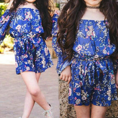 

Toddler Kid Baby Girl Floral Off-shoulder Romper Jumpsuit Shorts Clothes Outfits