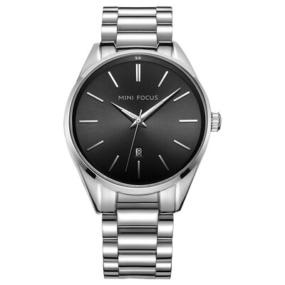 

BOFUTE Male Watches Business Watch Japanese Movement Luminous Calendar Waterproof Metal Strap 0050G