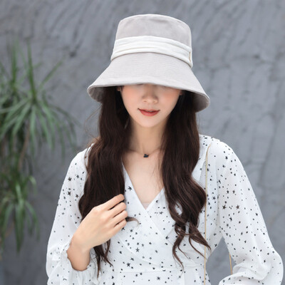 

Creative Cap Ladies Summer Sunscreen Cotton Fishermans Cap Female Japanese Version Sunscreen Protective Fishermans Cap