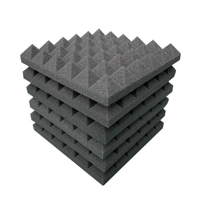 

〖Follure〗6Pcs Acoustic Foam Panel Sound Stop Absorption Sponge Studio KTV Soundproof