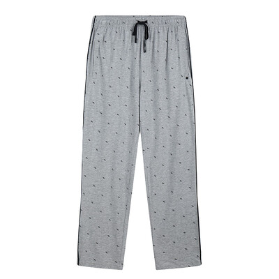 

Schiesser Mens Cotton Casual Home Pants E913806P Light Flower Grey 7502 M