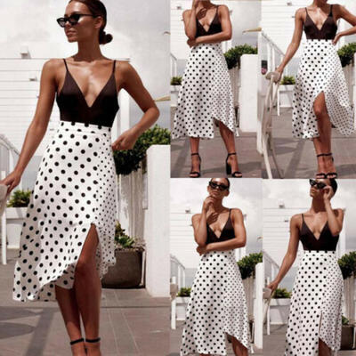 

Women Summer High Waist Maxi Skirts Pleated Beachwear Chiffon Long Casual Dress
