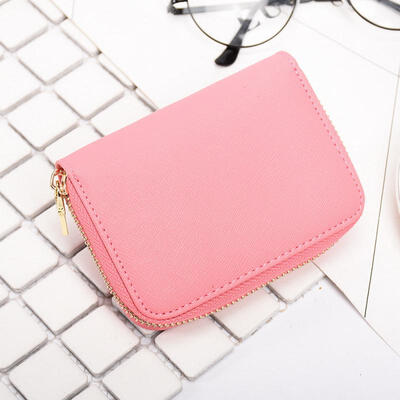 

Cards Cash Blocking Wallet Zipper Leather Card Bag Small Coin Purse For Women