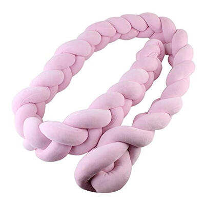 

Long Knotted Decorative Pillow Baby Bed Braid Bumper Crib Toys Sofa Cushion