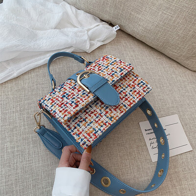 

Chic chain bag summer Korean Joker broadband small square bag 2019 new womens shoulder bag Messenger bag