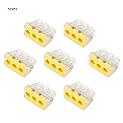 

Greensen 50pcs 3 Pin Push Fit Wire Wiring Connector Cable Terminal Block