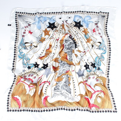 

New scarf female Korean version of the small square scarf spring&autumn tide hair band female small fresh Korean professional silk scarf decorative scarf
