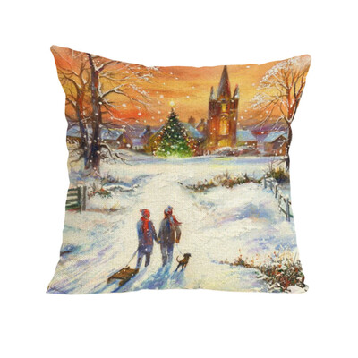 

Tailored Merry Christmas Pillow Cases Soft Sofa Cushion Cover Home Decor Pillow Core