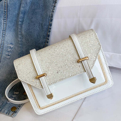 

Tailored Womens Fashion Wild Chain Small Square Bag Sequin Crossbody Bag Shoulder Bag