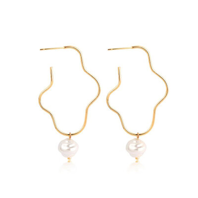 

2019 new brand design irregular gold series earrings generous simple temperament pendant earrings Korean earrings for women