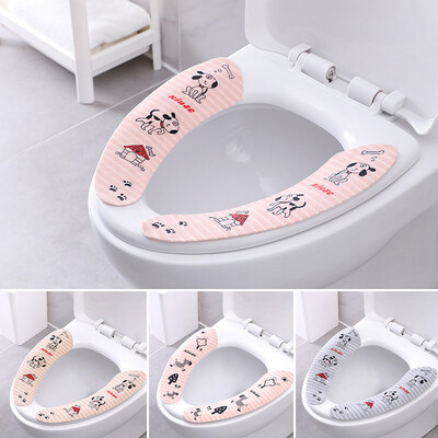 

〖Follure〗3 Pair Magic Sticker Bath Warmer Wc Closestool Washable Soft Seat Cover Pads