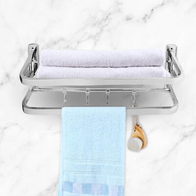 

Greensen Wall Mounted Stainless Steel Bathroom Towel Shelf Shower Storage Rack