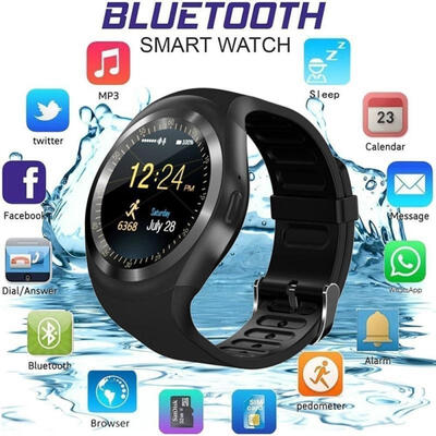 

Y1 Waterproof Bluetooth Smart Watch Phone Mate For IOS Android iPhone Samsung LG