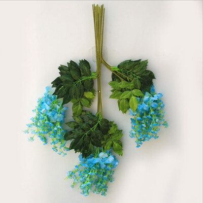 

FUNNYBUNNY Artificial Silk Wisteria Vine Hanging Flower Wedding Decor 6colors